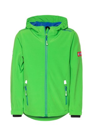 TROLLKIDS TROLLFJORD UNISEX - Softshelljacke - bright green/med blue