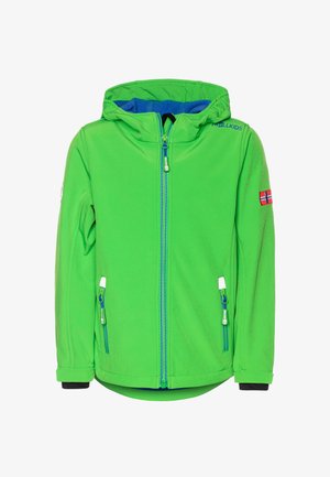 TROLLKIDS TROLLFJORD UNISEX - Soft shell jacket - bright green/med blue