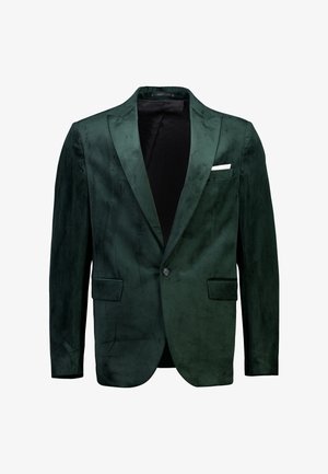 Lindbergh, LINDBERGH VELVET BLAZER - Blazere - dk green