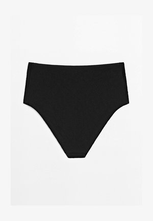 Massimo Dutti, TEXTURED HIGH-WAIST BIKINI BRIEFS - Bas de bikini - black