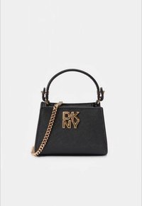 DKNY FOSTER MICRO CROSSBODY - Borsa a tracolla - black/gold-coloured