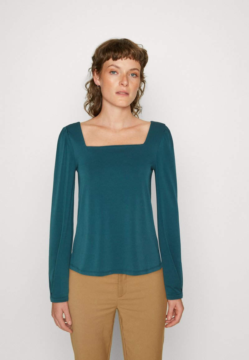 Banana Republic SQUARE NECK Langarmshirt luxury teal/türkis