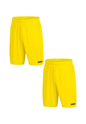 2ER-PACK ELASTISCHER BUND KORDELZUG - Kurze Sporthose - gelb