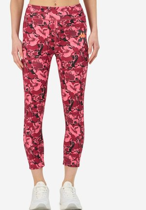 Leggings - red granita - red anemone - fuchsia pink - pink ho