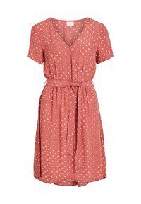 VILA Denní šaty - dark red