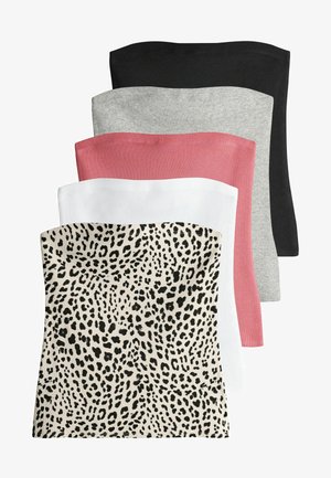 THE SET REGULAR FIT - 5 PACK - Toppi - pink black grey marl white animal print