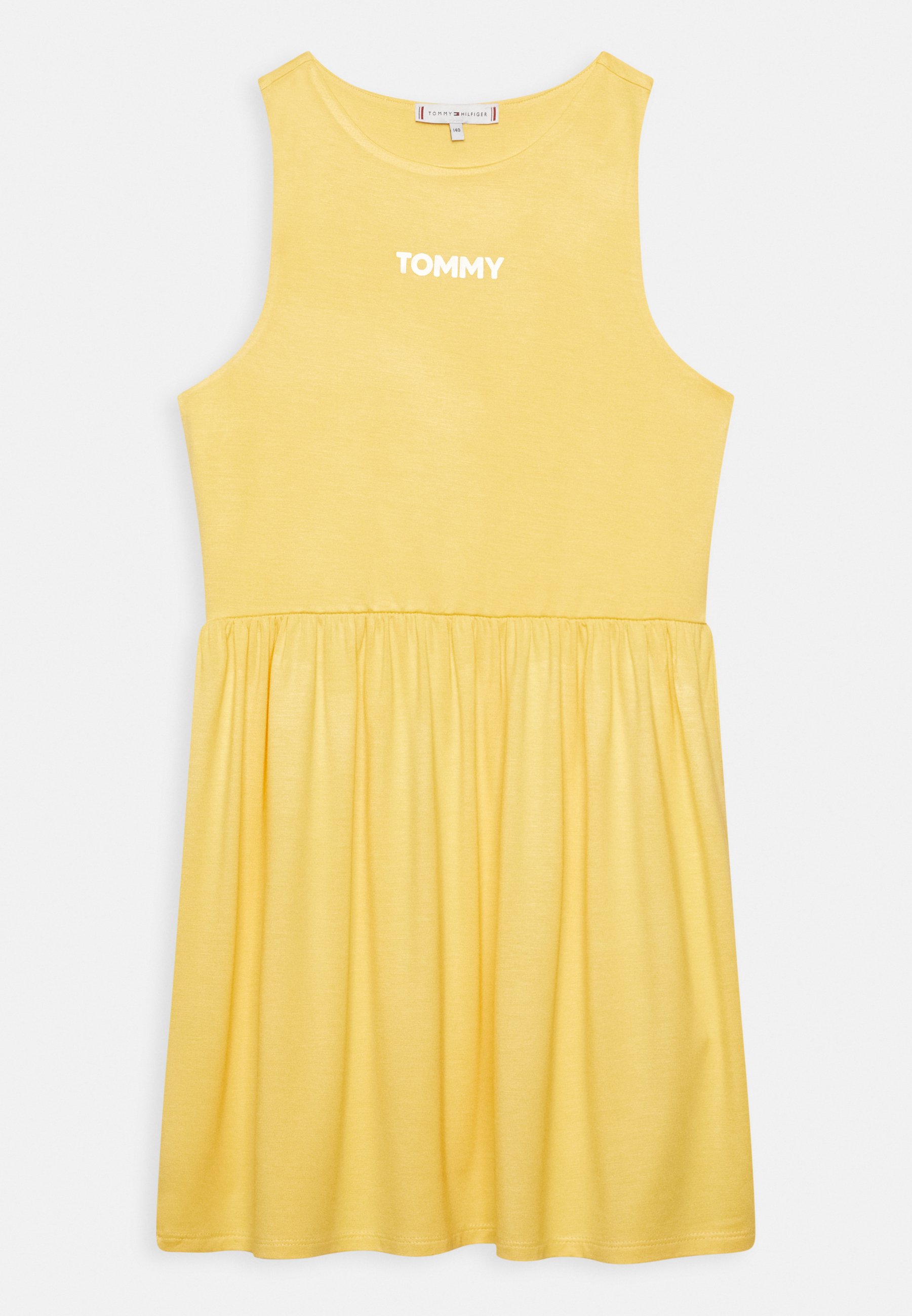 Tommy Hilfiger TOMMY METALLIC FOIL DRESS - Vestito di maglina -  soleil/giallo - Zalando.it