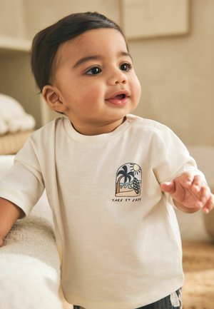 Next, REGULAR FIT - TOP AND SHORTS BABY SET  . - Shorts - grey white palm