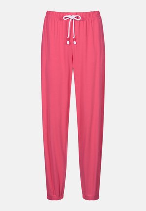 Roze sweatpants met een verstelbare tailleband, gemaakt van zachte stof. Heeft elastische boorden bij de enkels voor een slanke pasvorm.
