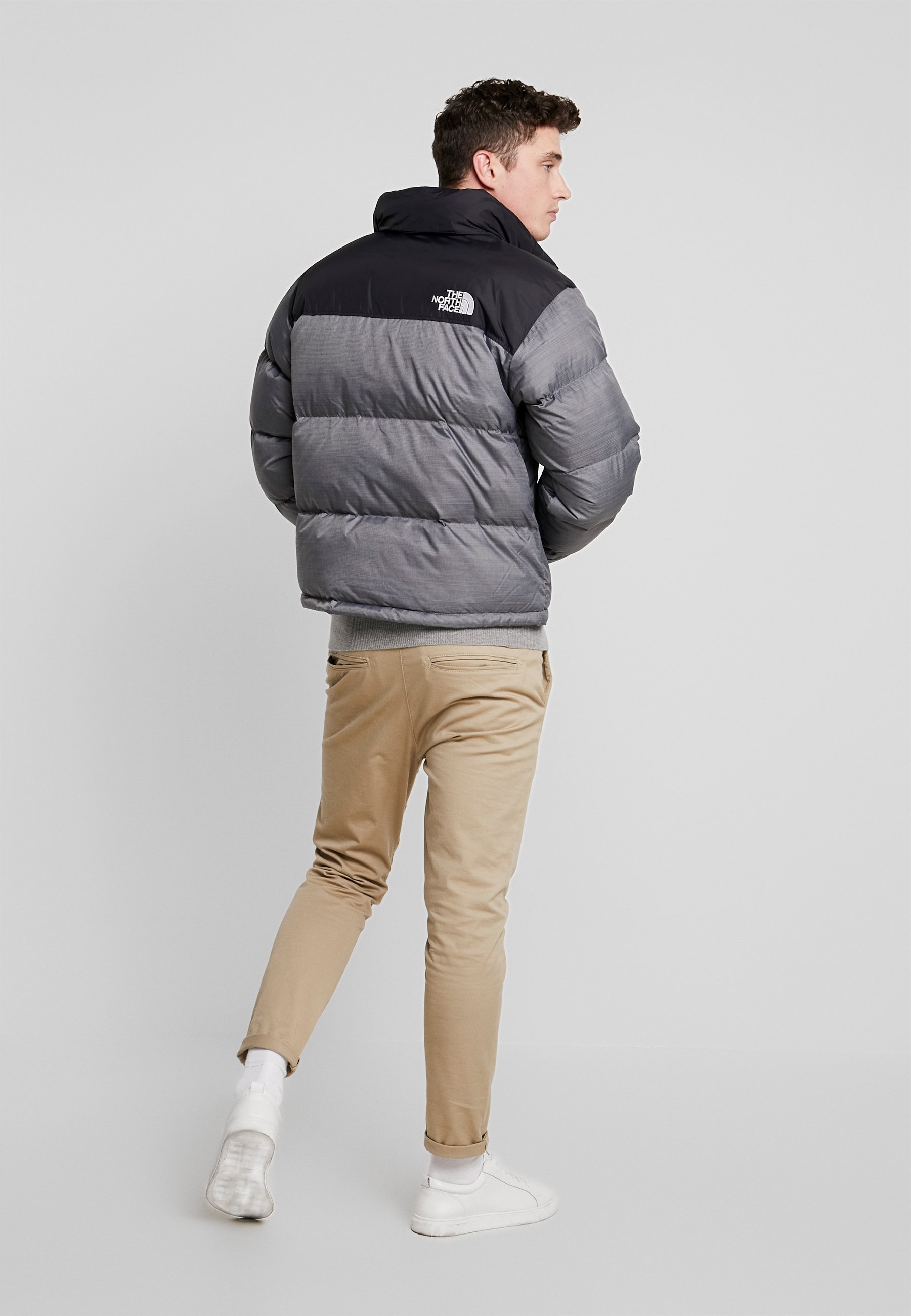 1996 retro nuptse jacket grey