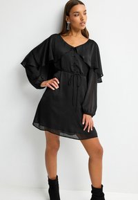 Next REGULAR FIT - Denní šaty - black textured