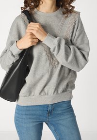 JDY Sweatshirt - mottled light grey