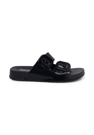 HABANA DOBLE HEBILLA BRILLO - Pool slides - black