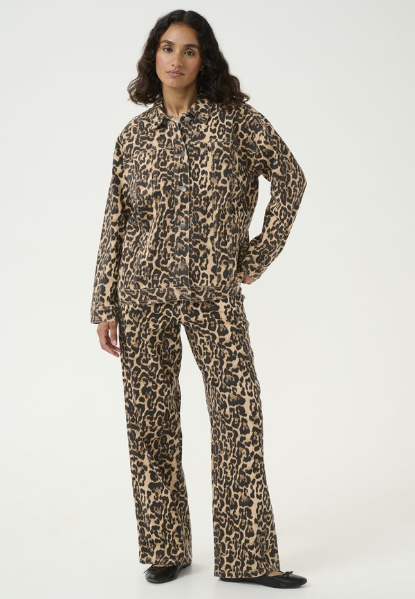 KALEONORA - Denim jacket - naturel leopard print2