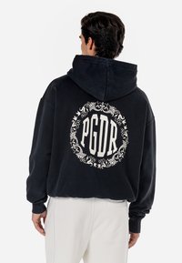 Pegador - SYMEN HOODIE - Felpa con cappuccio - vintage black Immagine in miniatura 1