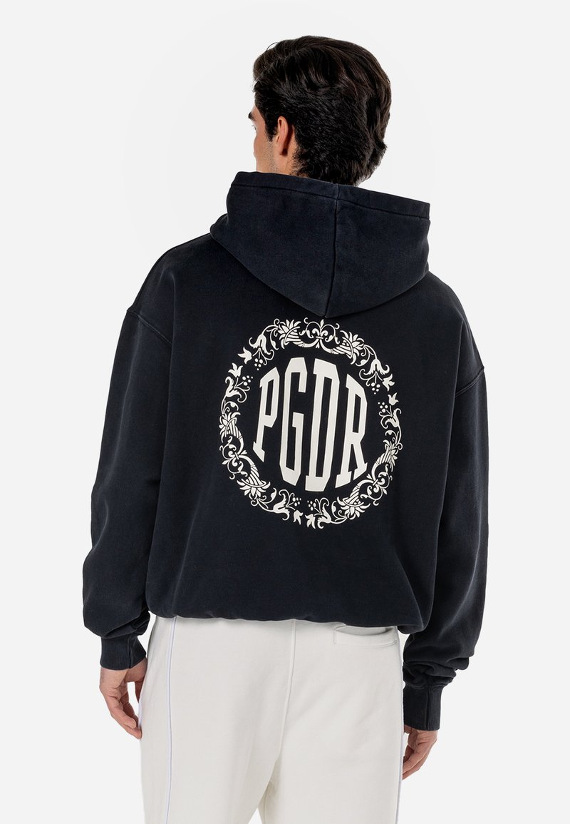 Pegador - SYMEN HOODIE - Felpa con cappuccio - vintage black, Ingrandire