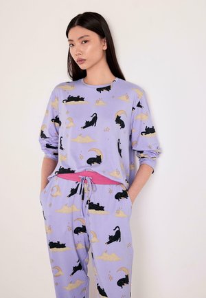 Chelsea Peers, HALLOWEEN CAT PRINT SET - Conjunto de pijama - lilac