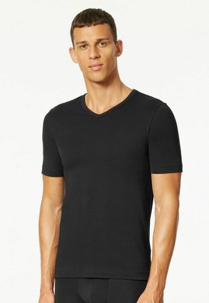 uncover by Schiesser, UNCOVER BY SCHIESSER HERREN T-SHIRT MIT V-NECK | COTTON | 6ER PACK - Undershirt - schwarz