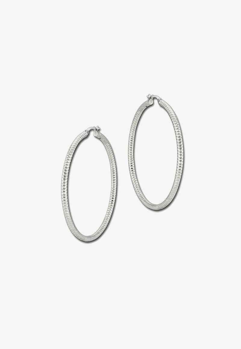 SilberDream CREOLEN DIAMANT-CUT - Earrings - silber