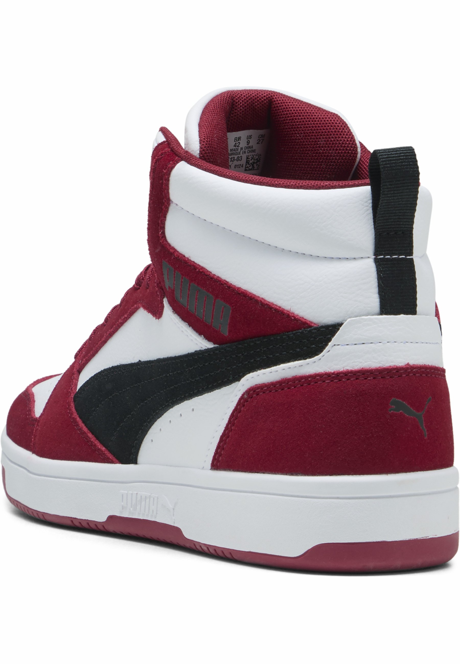Puma REBOUND V6 SD - High-top trainers - dark crimson black white/red -  Zalando