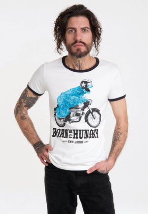 MOTORRAD - Print T-shirt - weiss-dunkelblau