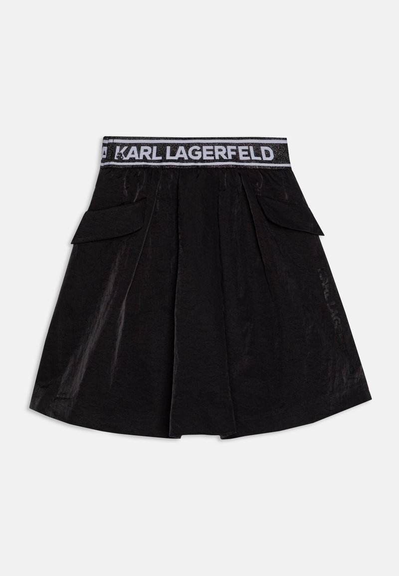 KARL LAGERFELD KIDS SKIRT - A-linjainen hame - black