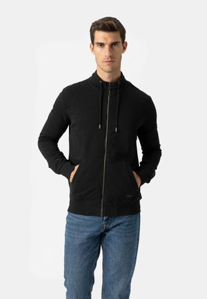 Sweater met rits - black