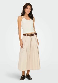 ONLY ONLLUCINDA LIFE WIDE - Plisovaná sukně - french oak