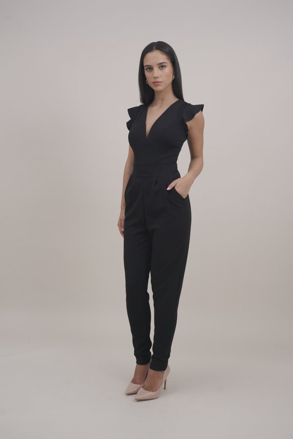 RUFFLE JUMPSUIT WITH BACK INSERT - Jumpsuit2