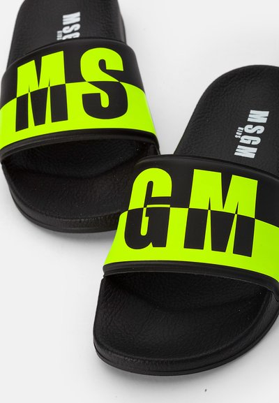 MSGM Mulas - black-neon yellow