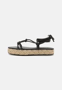 LEATHER - Sandále na platforme - black