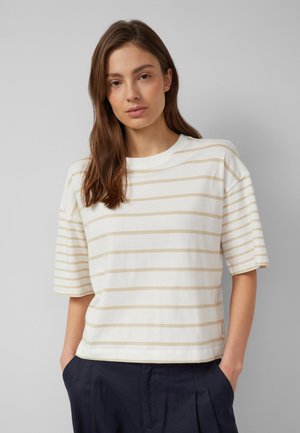 s.Oliver T-Shirt print - helles beige