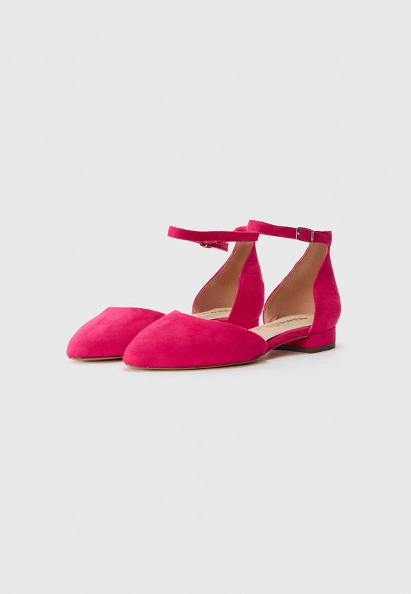 Ankle strap ballet pumps - fuxia2