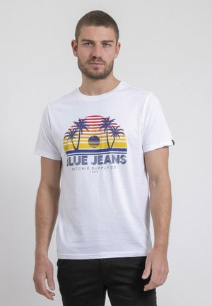 COL ROND  NAPOUR - T-shirt imprimé - blanc