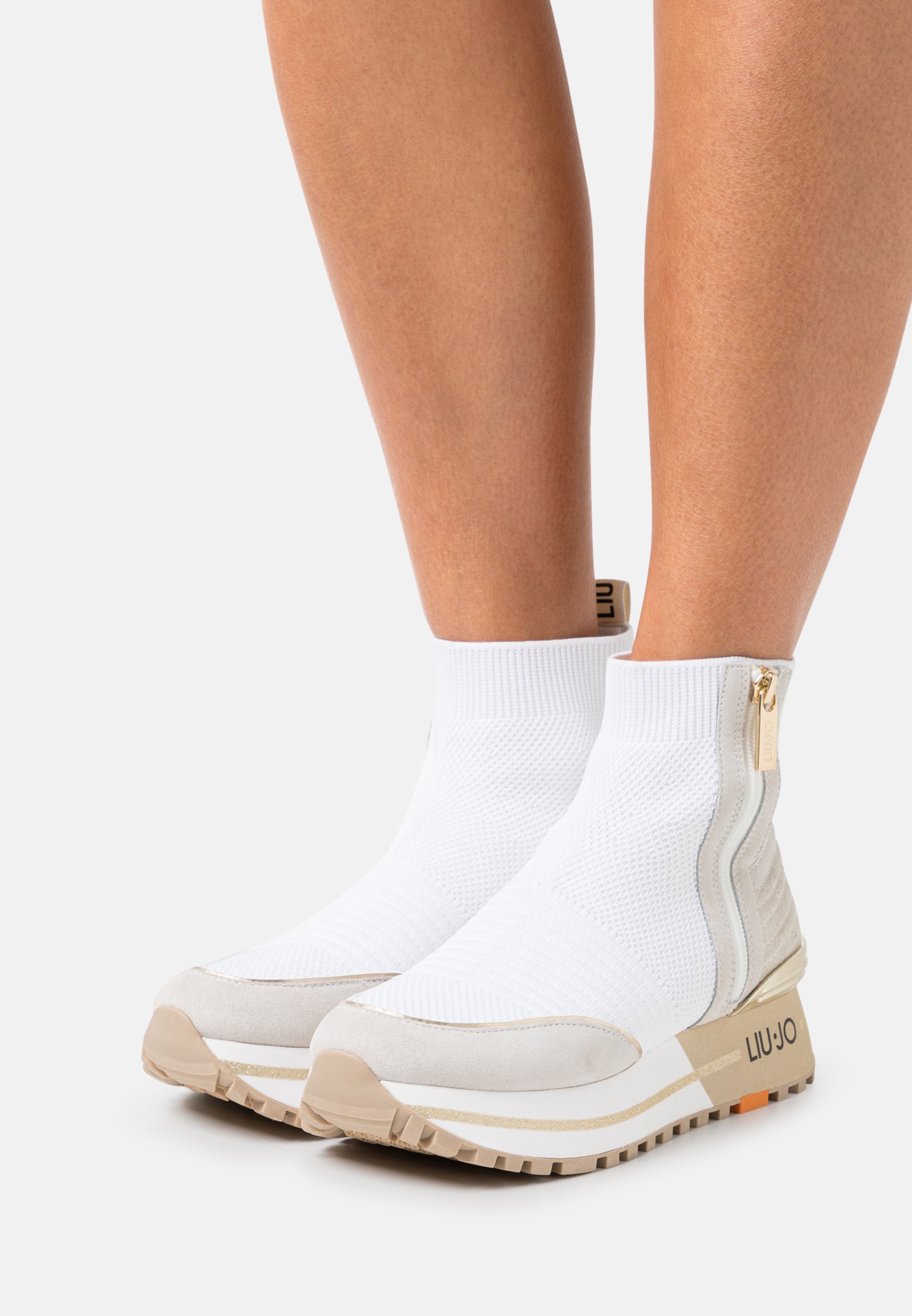 LIU JO MAXI - Platform ankle boots - white - Zalando.ie