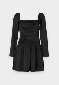 The A&F Emerson Drop-Waist Satin Mini Dress - Koktajl obleka/za zabavo - black beauty