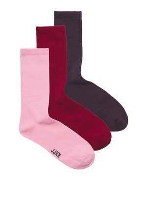 JJXX, JXKATHY SOCKS 3 PACK - Chaussettes - winetasting/scarlet sage/orchid smoke