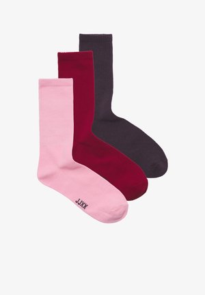 JJXX, JXKATHY SOCKS 3 PACK - Chaussettes - winetasting/scarlet sage/orchid smoke