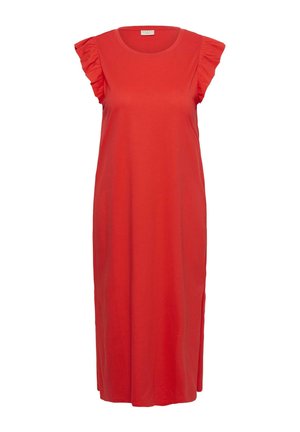 Kaffe Curve, KCCALINE FLOUNCE - Jerseyjurk - poppy red