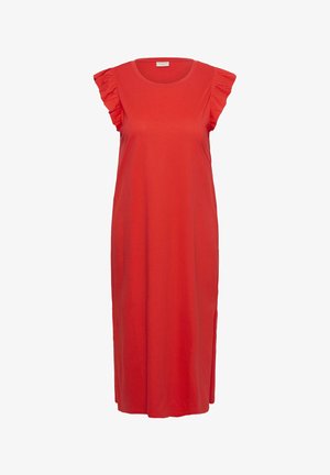 Kaffe Curve, KCCALINE FLOUNCE - Trikotaažkleit - poppy red