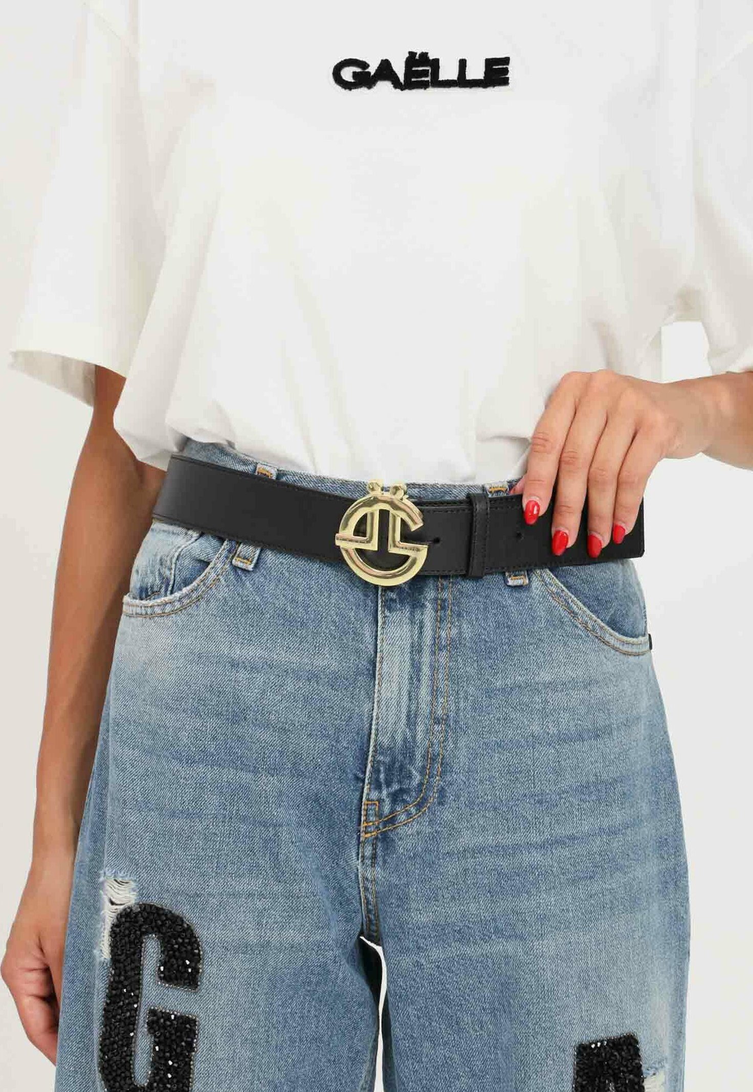GAeLLE Cintura - nero/oro/nero - Zalando.it