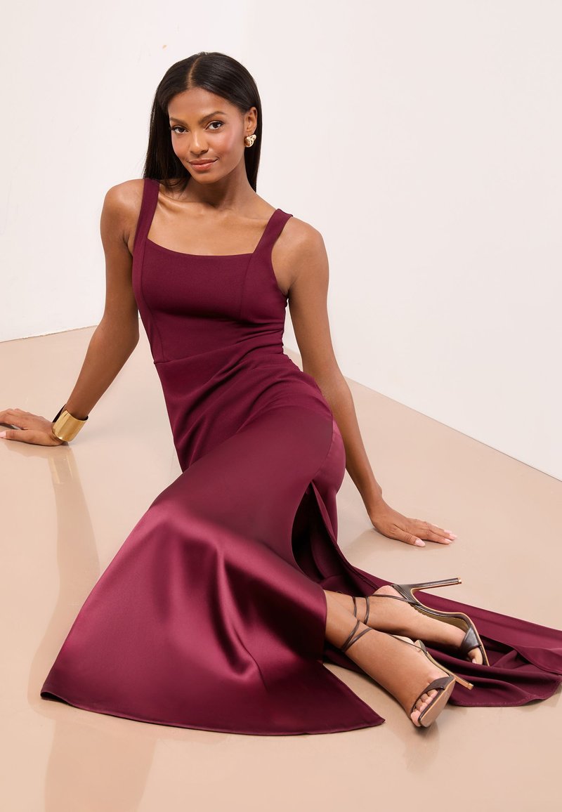 lipsy red maxi dress Womens Lipsy Red Petite Off The Shoulder Gathered Waist Maxi Dress US 12