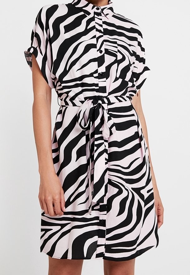 open lace back dress Saint Laurent Pink Zebra Print Dress FR 38
