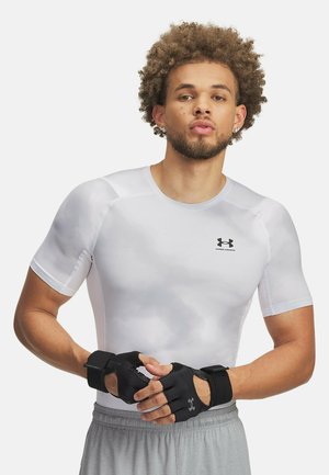HEATGEAR PRINTED - Sportiniai marškinėliai trumpomis rankovėmis - white