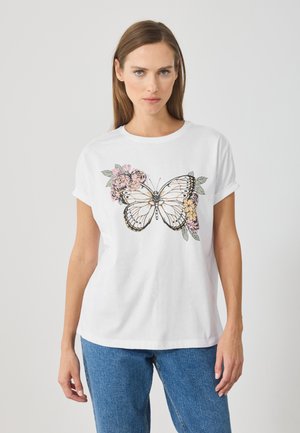Anna Field Tricou cu imprimeu - white