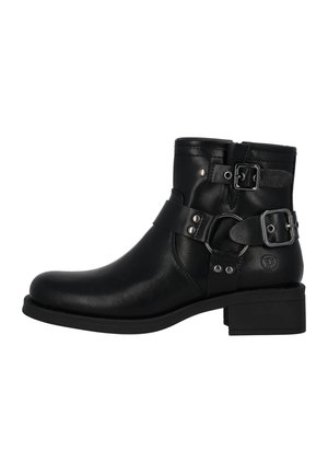 Cowboy/biker ankle boot - black