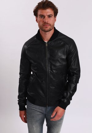BOYAN - Leather jacket - black