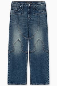FAVELA COWBOY - Bő szabású farmernadrág - blue washed