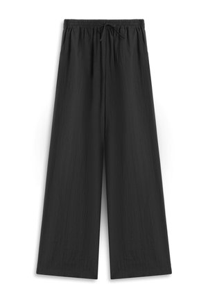 Twist, TWIST PANTS TEXTURED WIDE LEG PANTS - Pantalon classique - black
