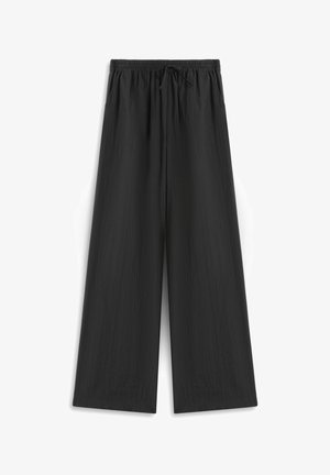 Twist, TWIST PANTS TEXTURED WIDE LEG PANTS - Pantalon classique - black